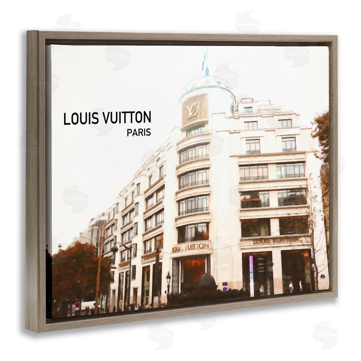 Designer Brand Building Brown Floating Frame Canvas Wall Art, Home Decor by Graffi*tee Studios