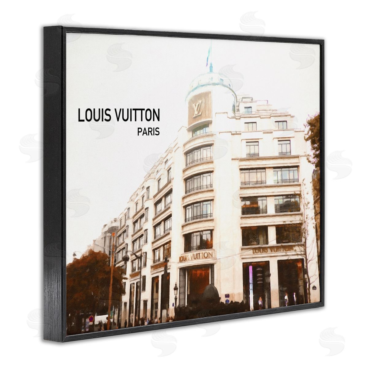 Designer Brand Building Black Frame Print Wall Art, Home Decor by Graffi*tee Studios