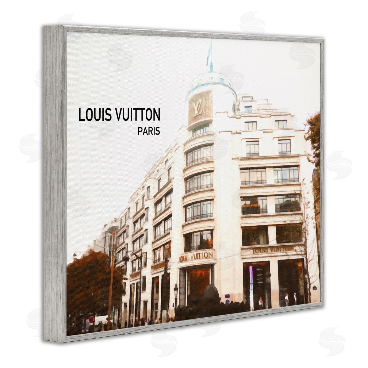 Designer Brand Building Grey Frame Print Wall Art, Home Decor by Graffi*tee Studios