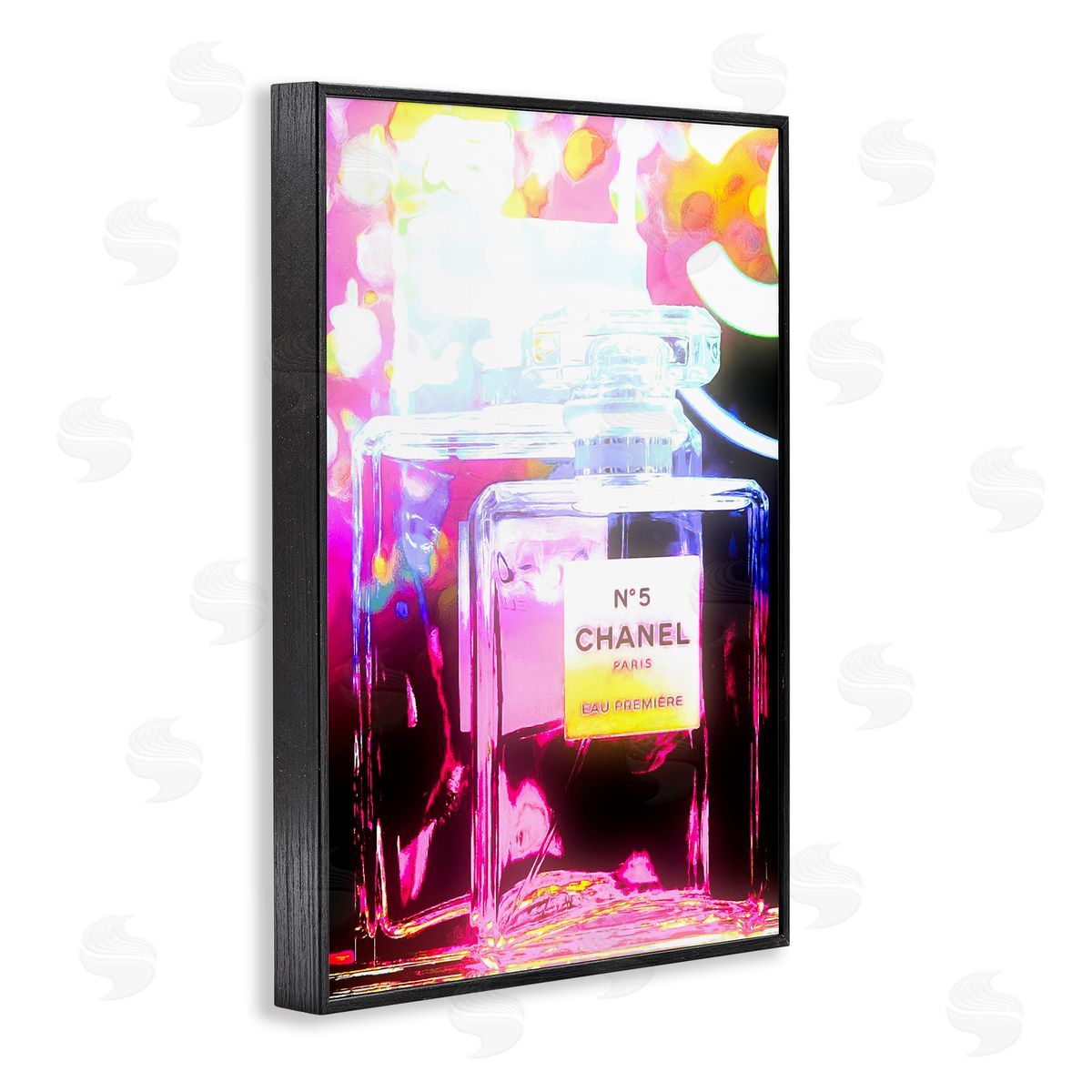 Pretty In Pink Perfume Black Frame Print Wall Art, Home Decor by Graffi*tee Studios