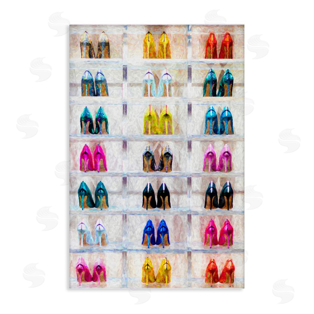 Arranged High Heels Canvas Wall Art, Home Decor by Graffi*tee Studios