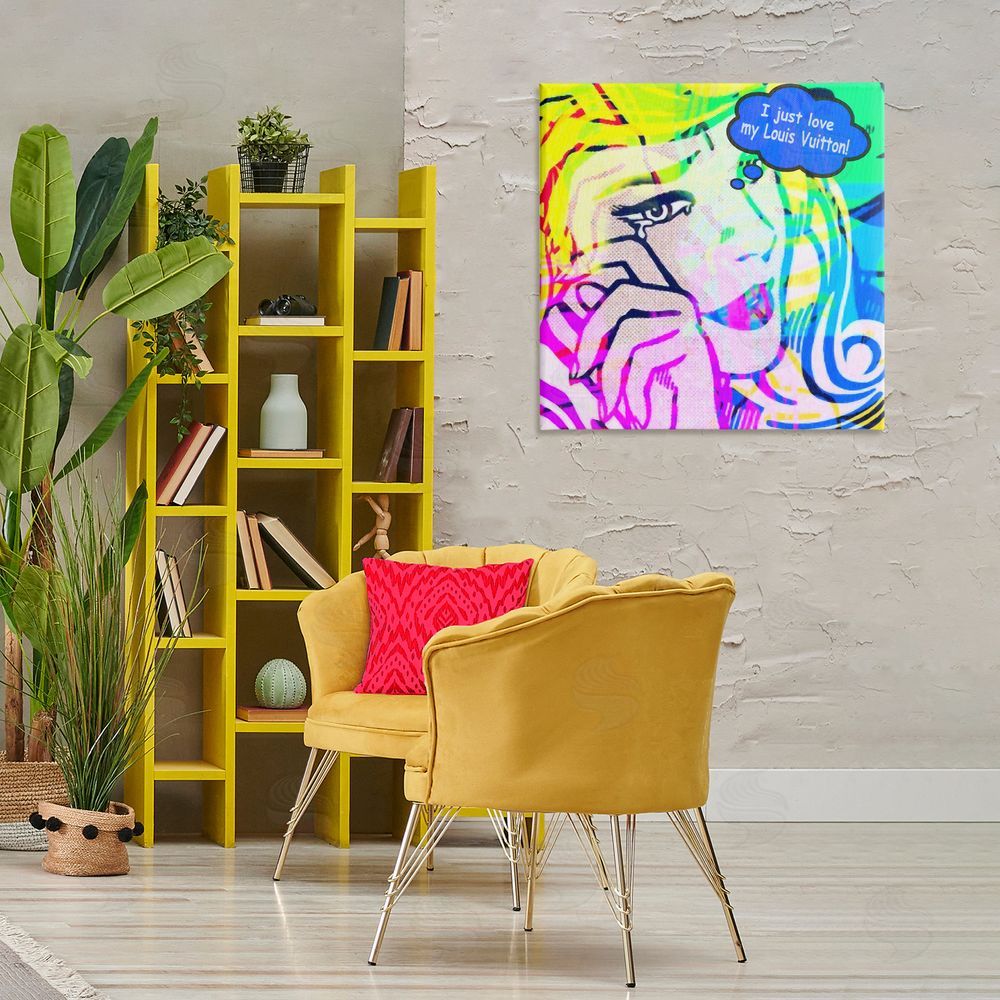 Graffitee Studios Pop Comic Style Glam Canvas Wall Art Print in Room