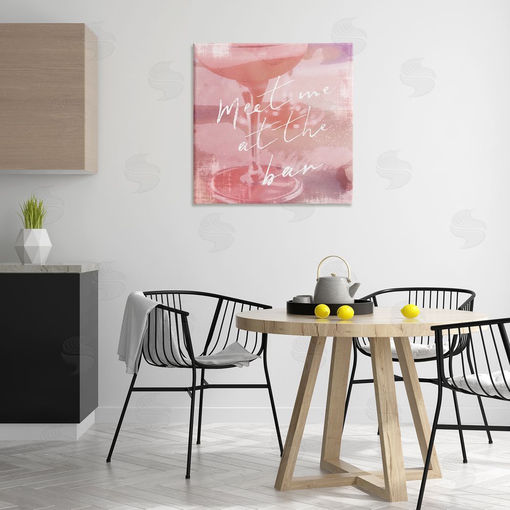 Graffitee Studios Meet Me at Bar Martini Canvas Wall Art Print in Room
