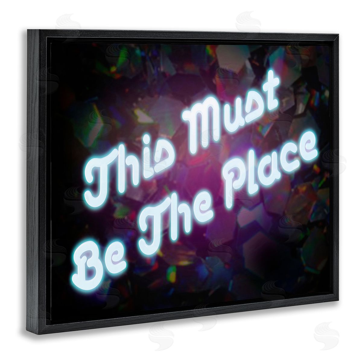 Graffitee Studios This Must Be The Place Black Floating Frame Canvas Wall Art Print