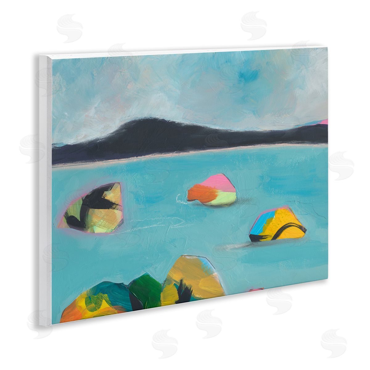 Jan Weiss Abstract Sea Buoys Wooden Wall Plaque Art Print