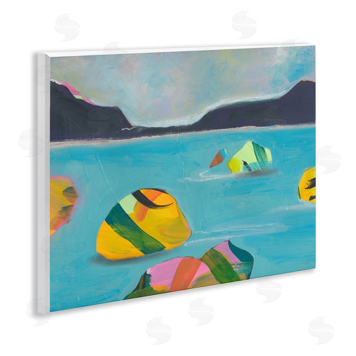 Jan Weiss Sea Buoys Floating Wooden Wall Plaque Art Print
