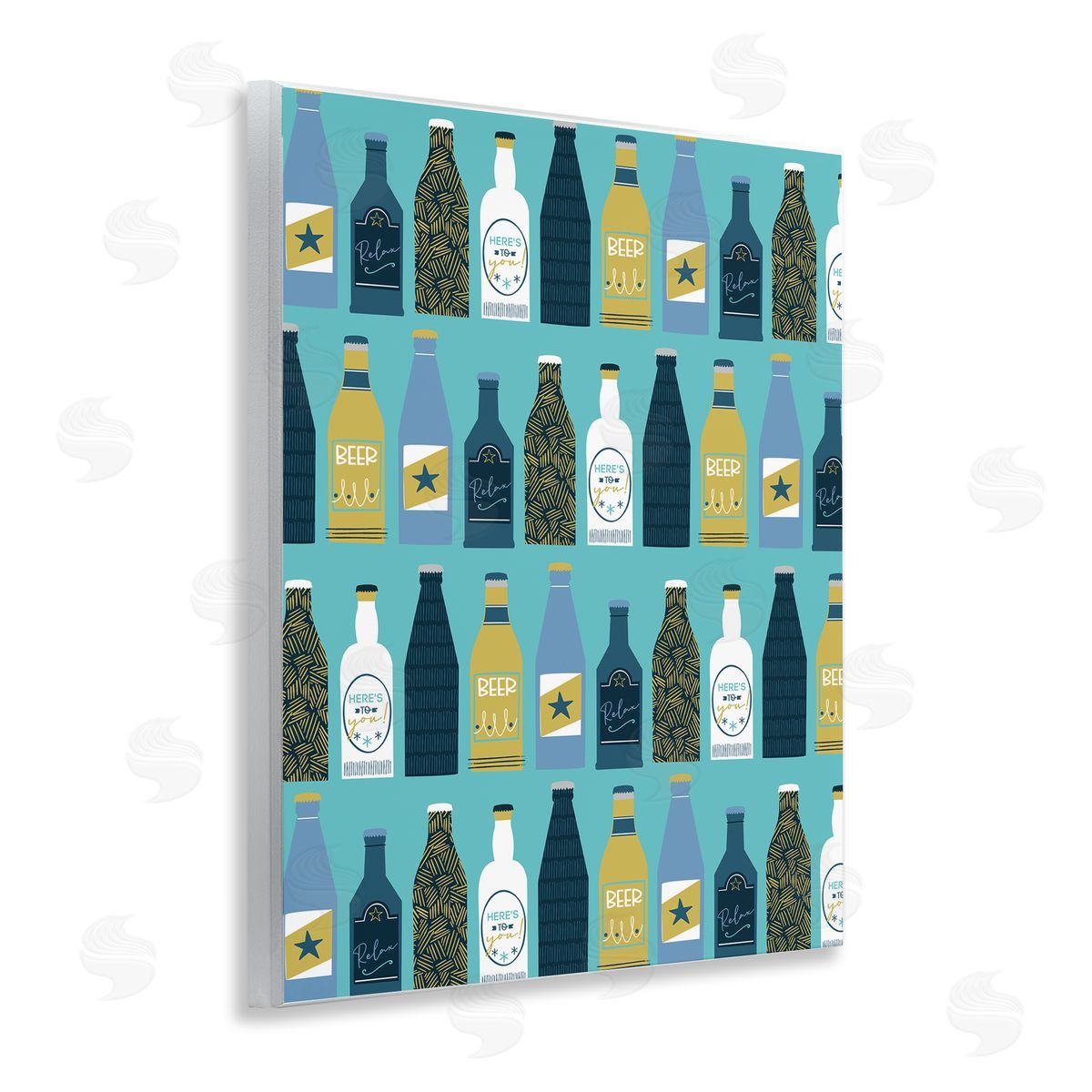 Arranged Beer Bottles Wood Plaque Wall Art, Home Decor by Angela Nickeas