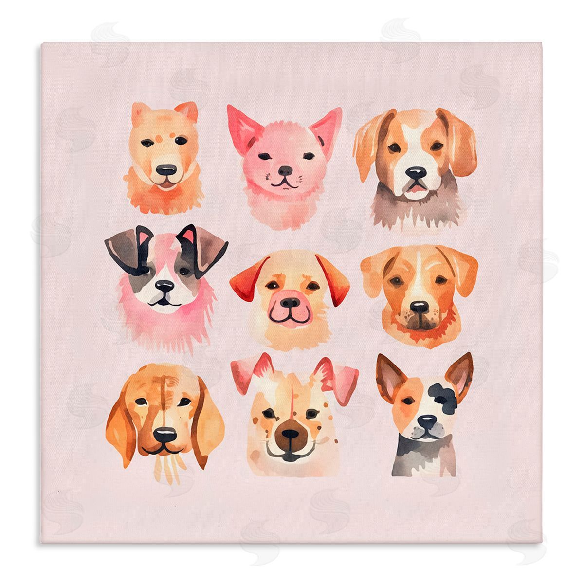 Andrea Haase Whimsy Dog Parade Canvas Wall Art Print