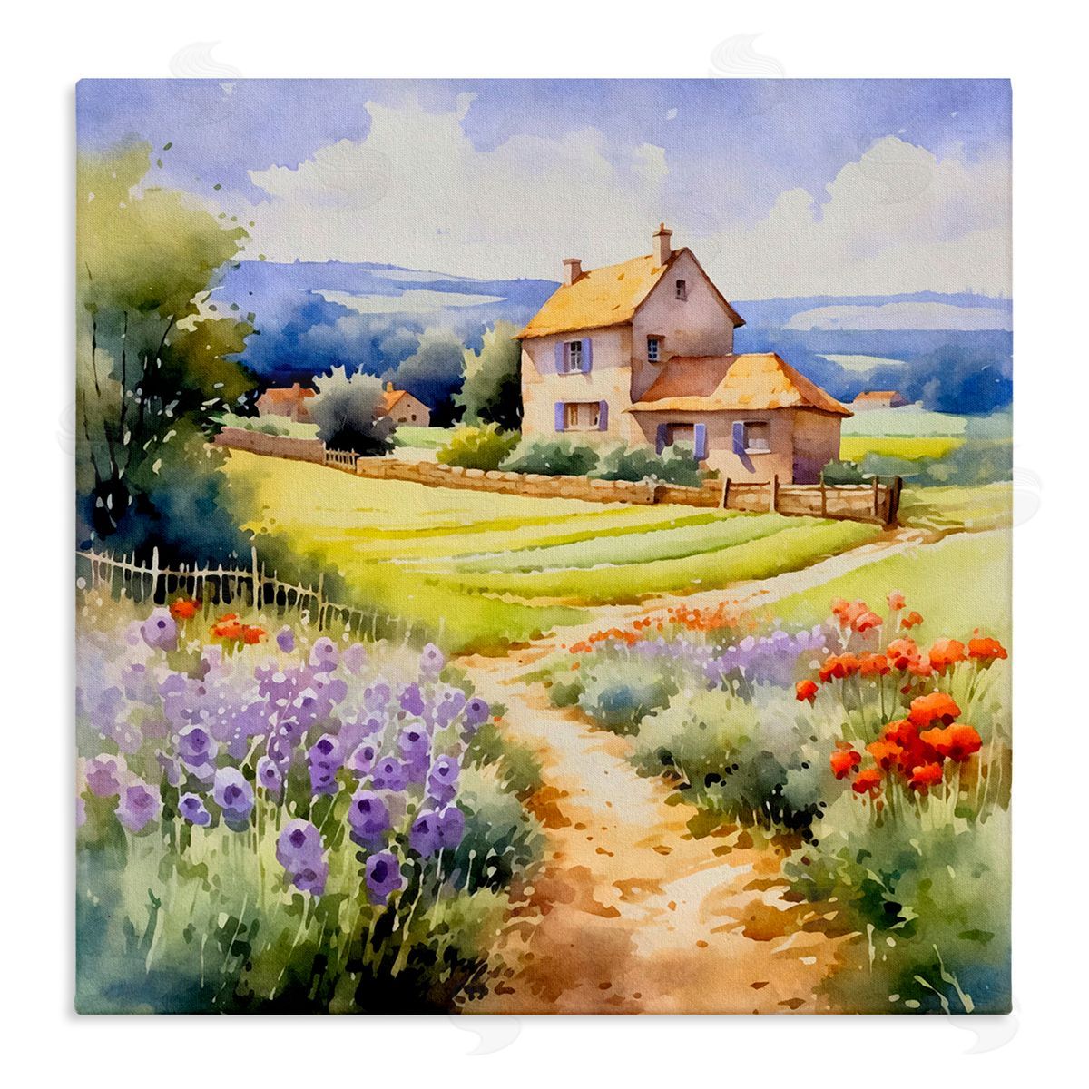 Andrea Haase Summer Lavender Farm Canvas Wall Art Print
