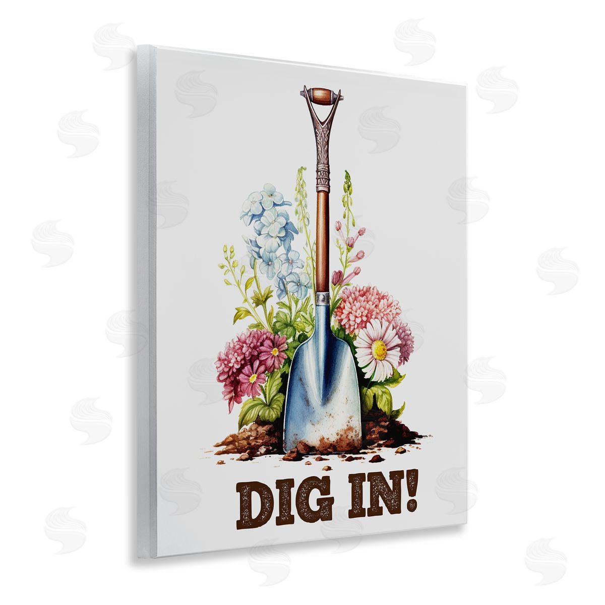 Dig In Gardening Phrase Wood Plaque Wall Art, Home Decor by Karen Smith