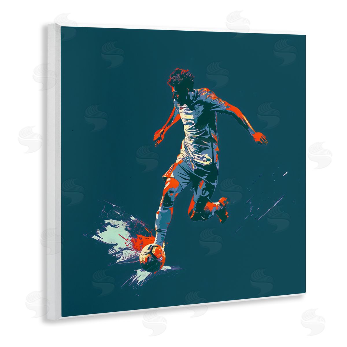 Lazar Studio Winning Soccer Goal Wooden Wall Plaque Art Print