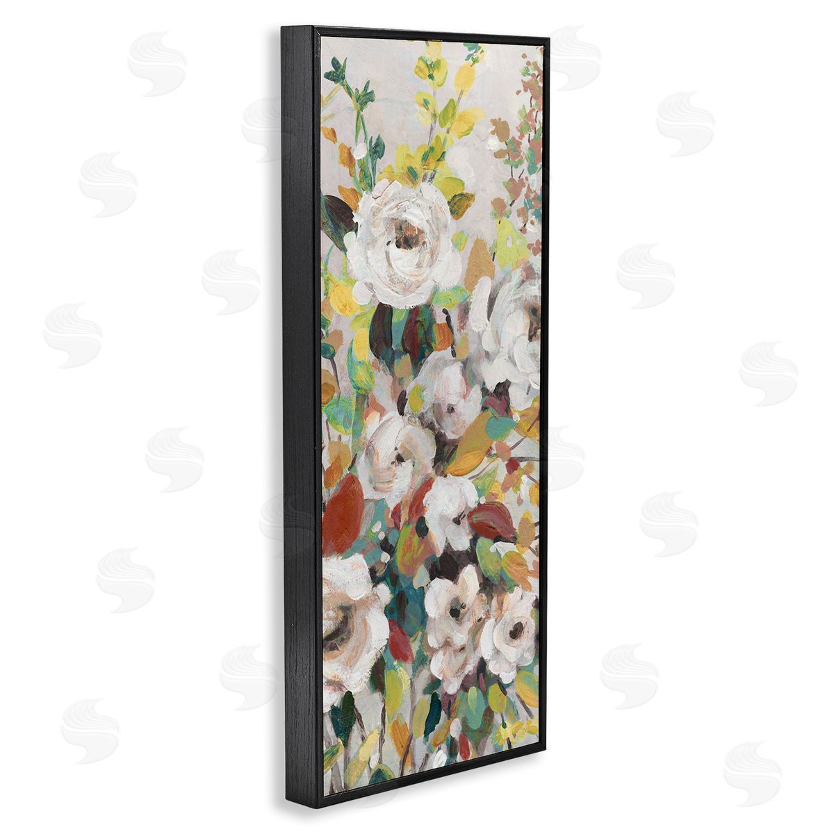 Blooming Roses Array Black Frame Print Wall Art, Home Decor by Carol Robinson
