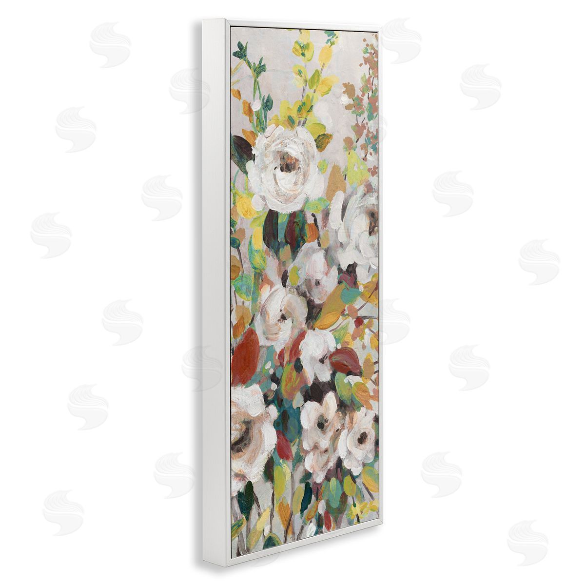 Blooming Roses Array White Frame Print Wall Art, Home Decor by Carol Robinson
