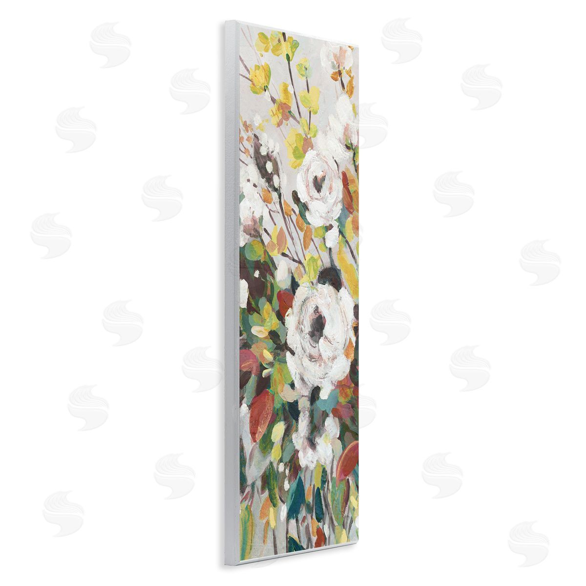 Mixed Flowers Array Wood Plaque Wall Art, Home Decor by Carol Robinson