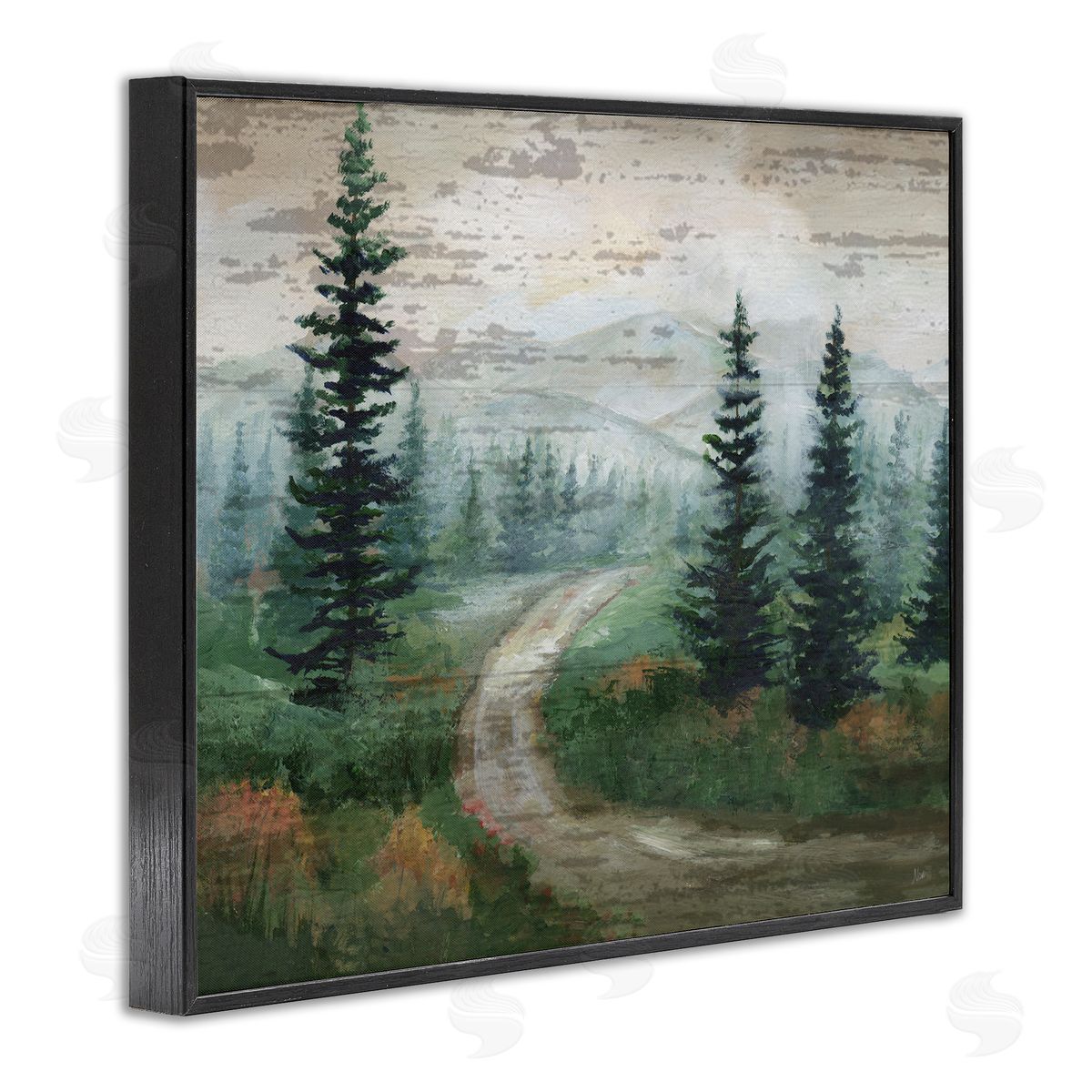 Nan Path Through Wilderness Black Framed Giclee Wall Art Print