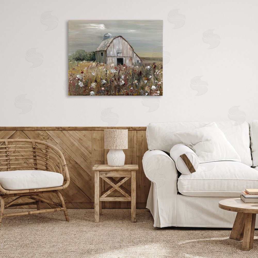 Sally Swatland Natural Farm Landscape Canvas Wall Art Print in Room