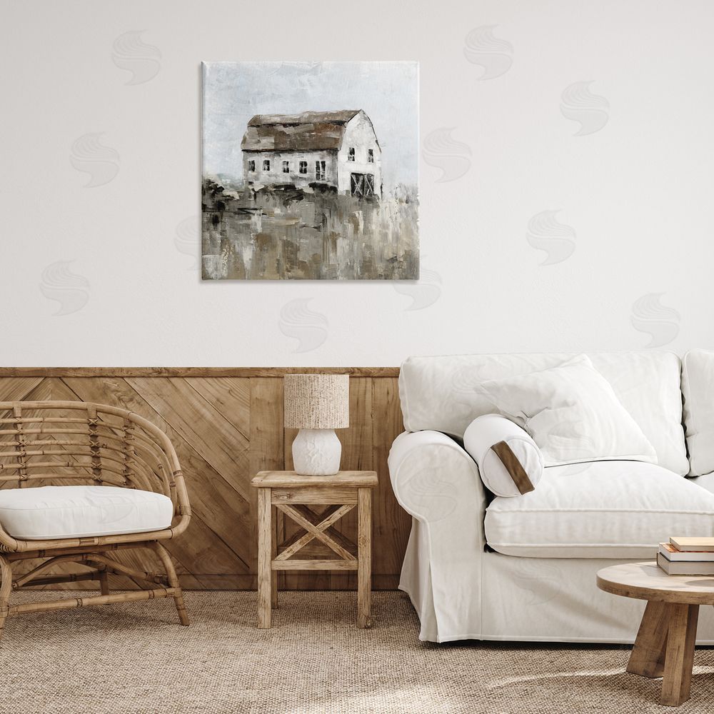 Sally Swatland Rustic Muted Farmhouse Canvas Wall Art Print in Room