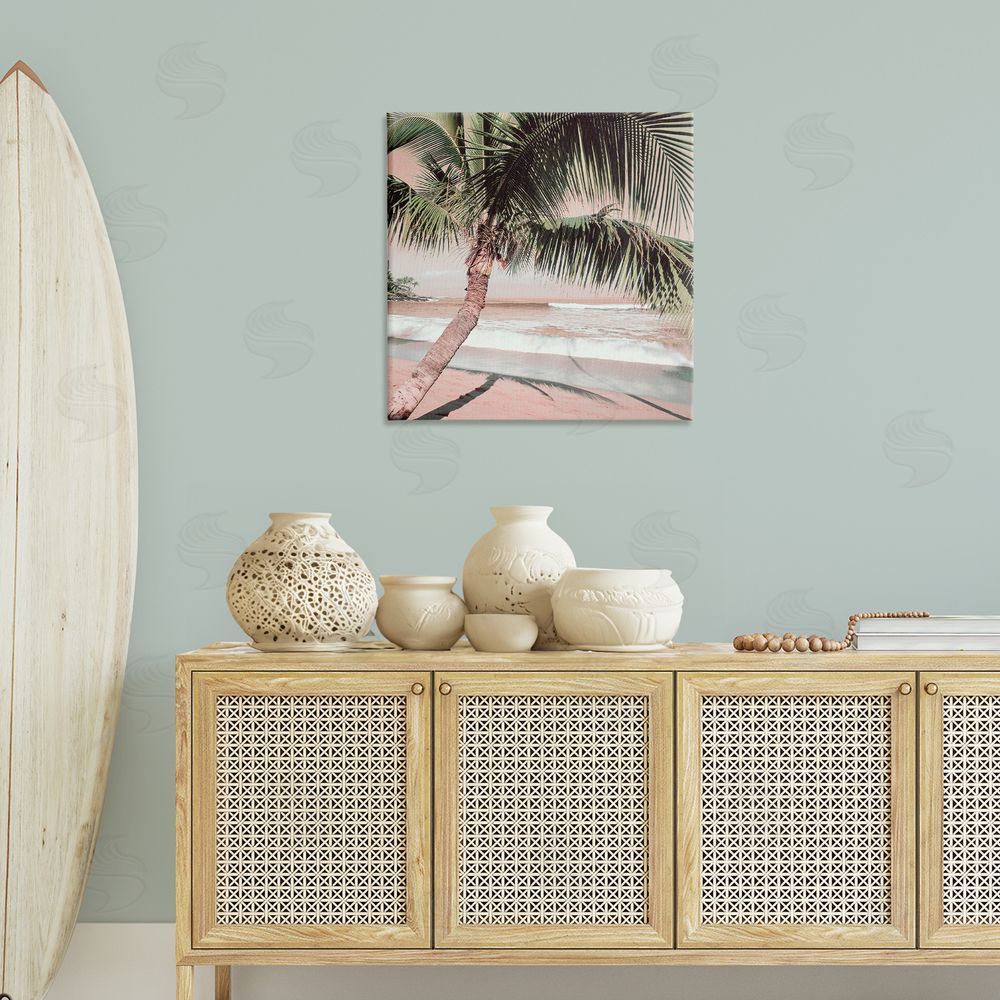 Danita Delimont Palm Tree Shadow on Sand Canvas Wall Art Print in Room