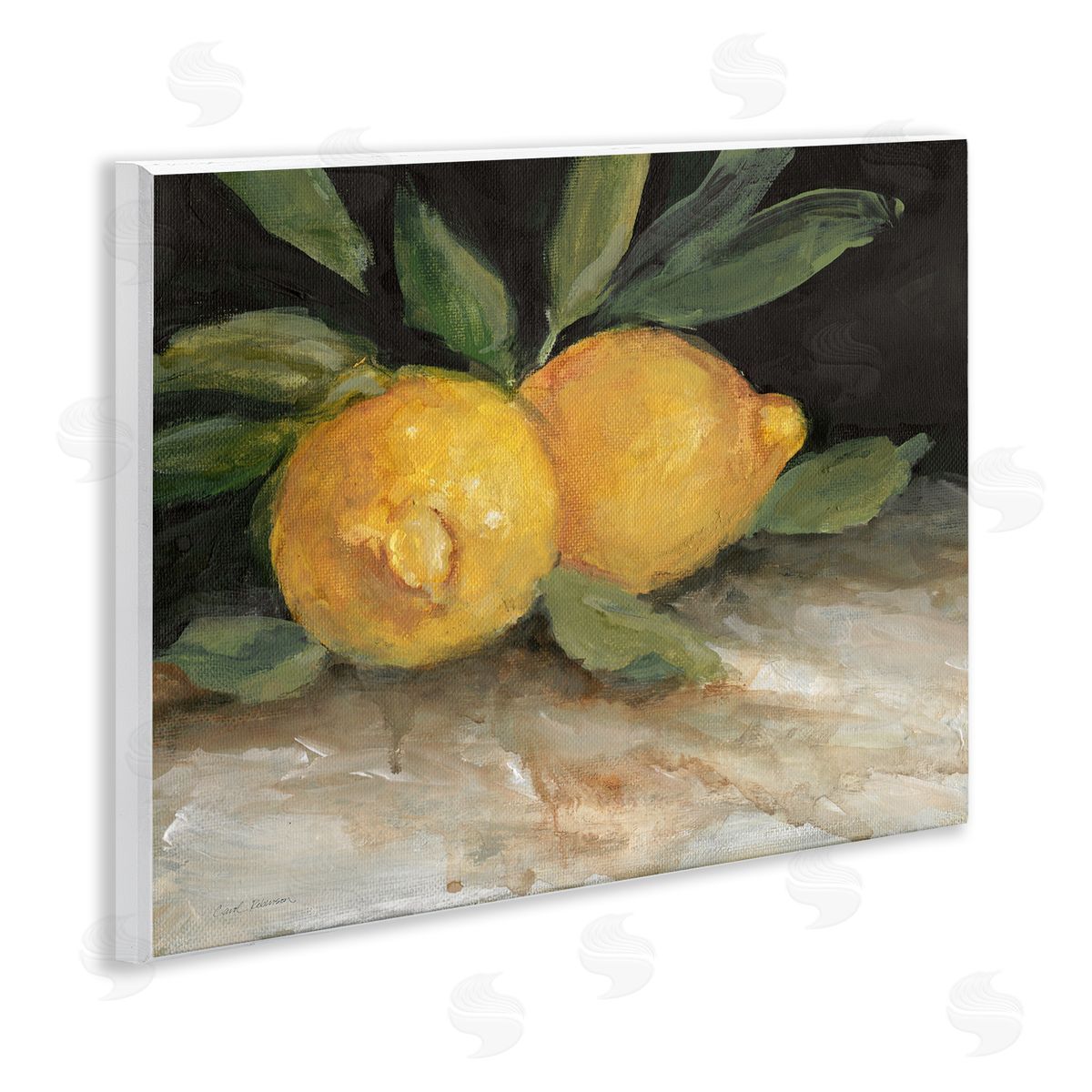 Carol Robinson Traditional Lemons Duo Wooden Wall Plaque Art Print