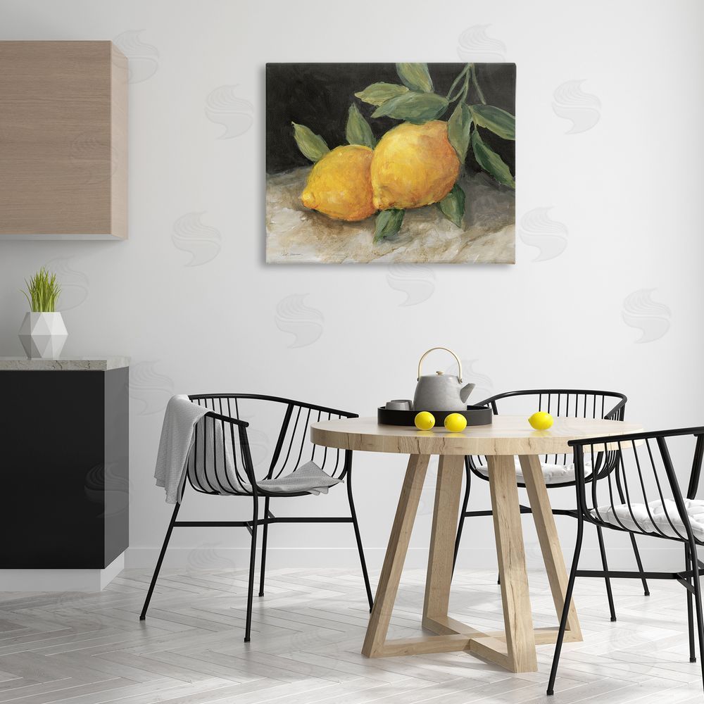 Carol Robinson Pair of Lemons Still Life Canvas Wall Art Print in Room