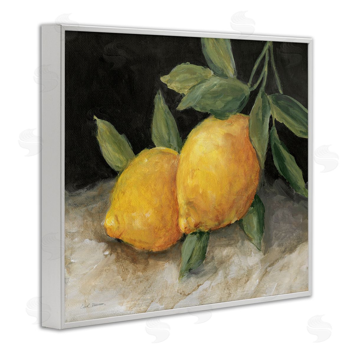 Carol Robinson Pair of Lemons Still Life White Framed Giclee Wall Art Print