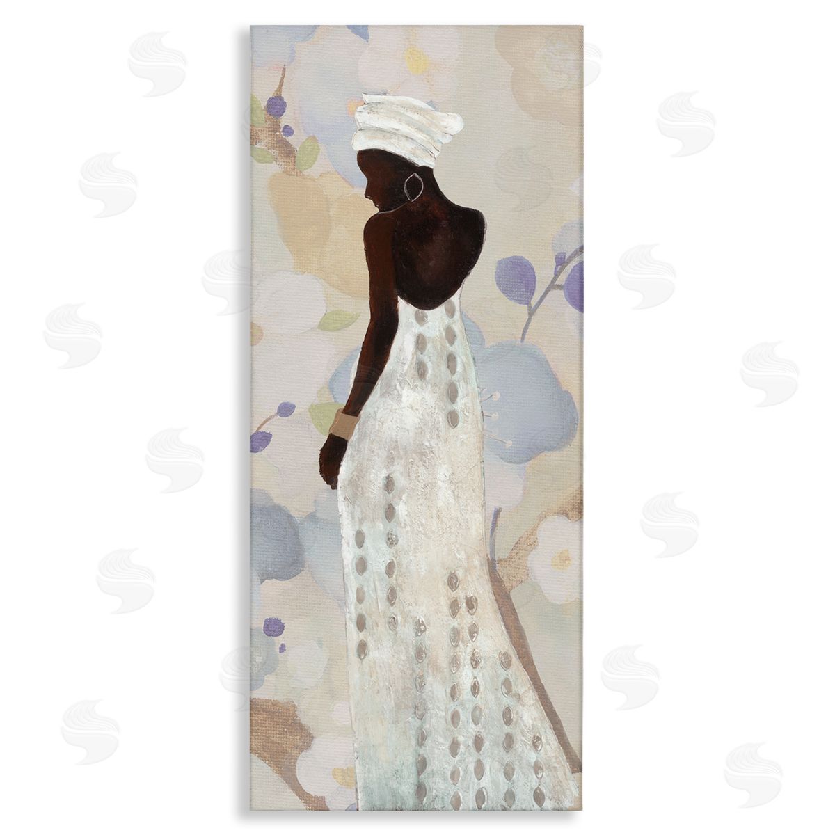 Chic Natural Hues Woman Canvas Wall Art, Home Decor by Janet Tava