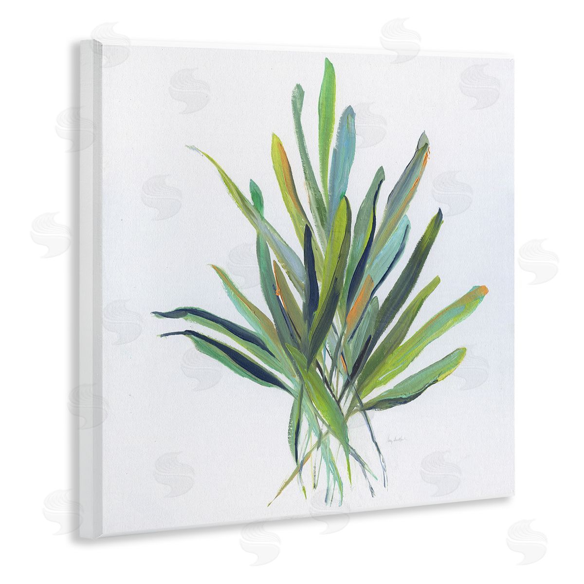 Plant Leaf Sprigs Wood Plaque Wall Art, Home Decor by Sally Swatland