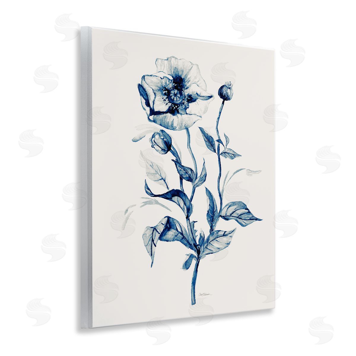 Vintage Budding Florals Wood Plaque Wall Art, Home Decor by Carol Robinson
