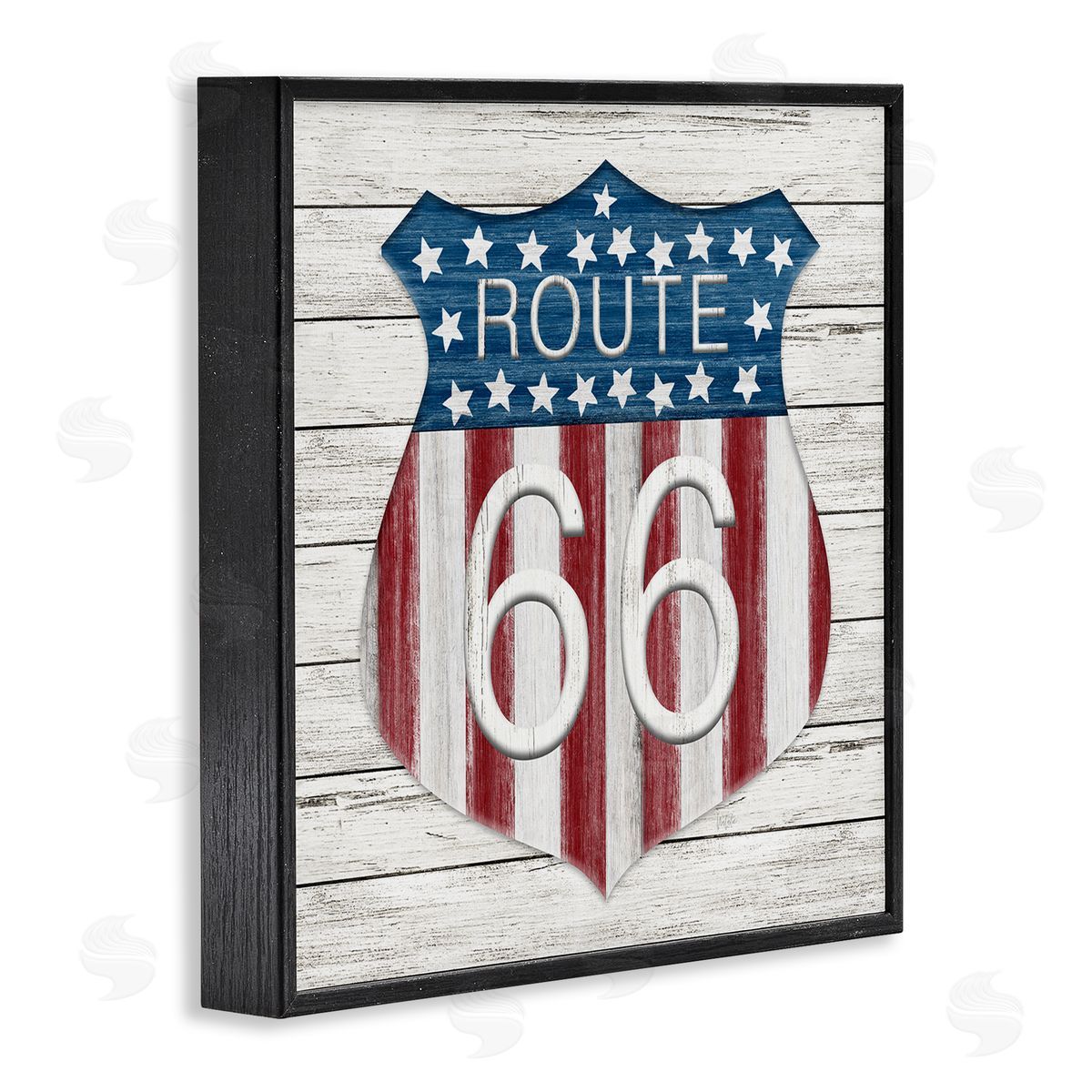 Rustic Route 66 Black Frame Print Wall Art, Home Decor by Natalie Carpentieri