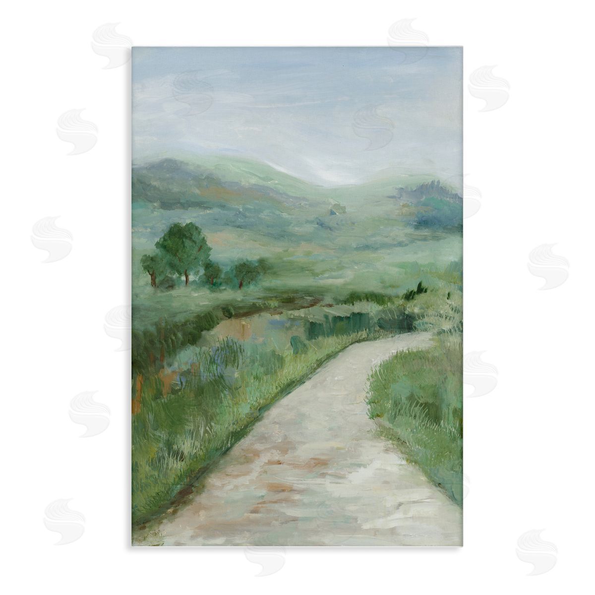 Curving Path Landscape Canvas Wall Art, Home Decor by Jacob Q