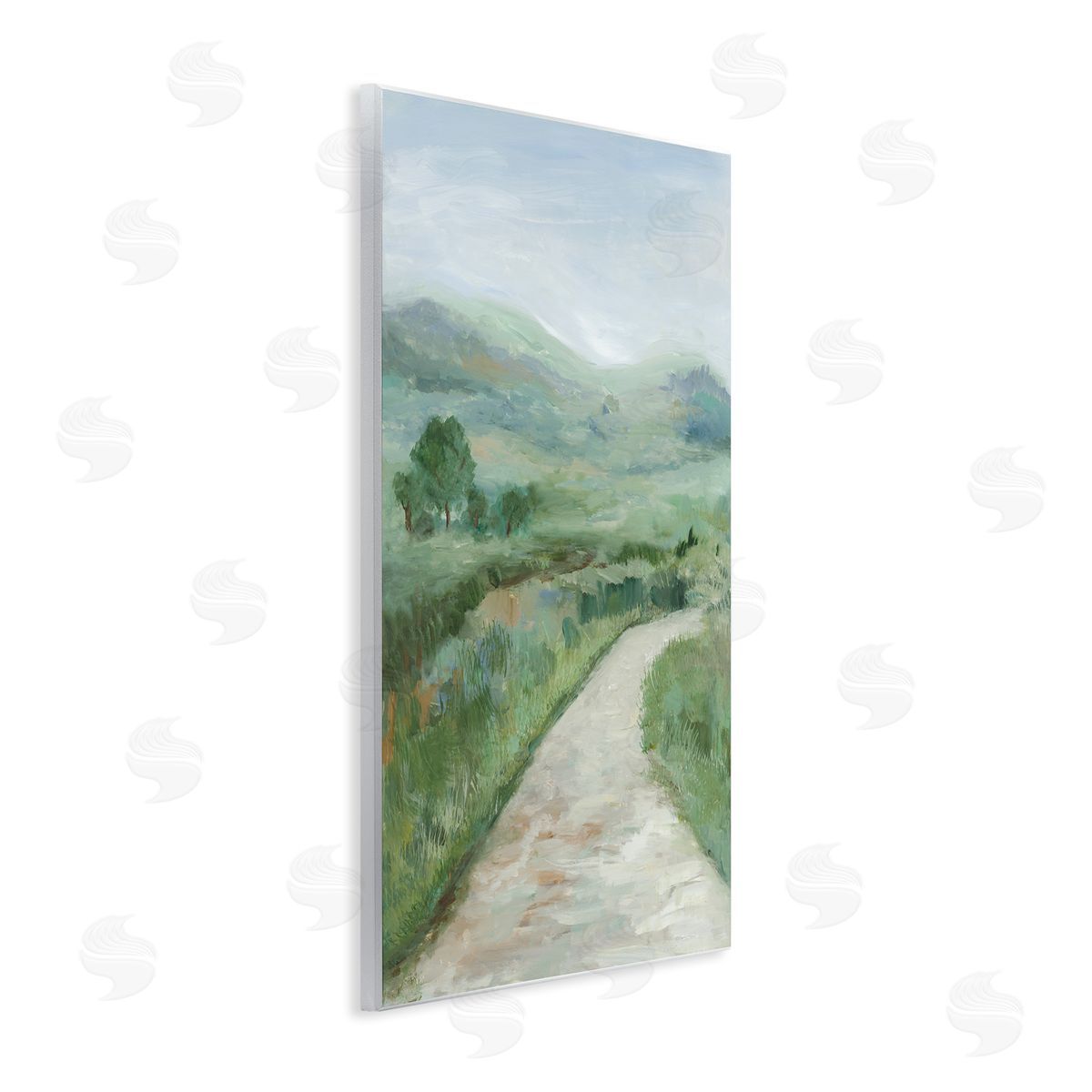 Curving Path Landscape Wood Plaque Wall Art, Home Decor by Jacob Q