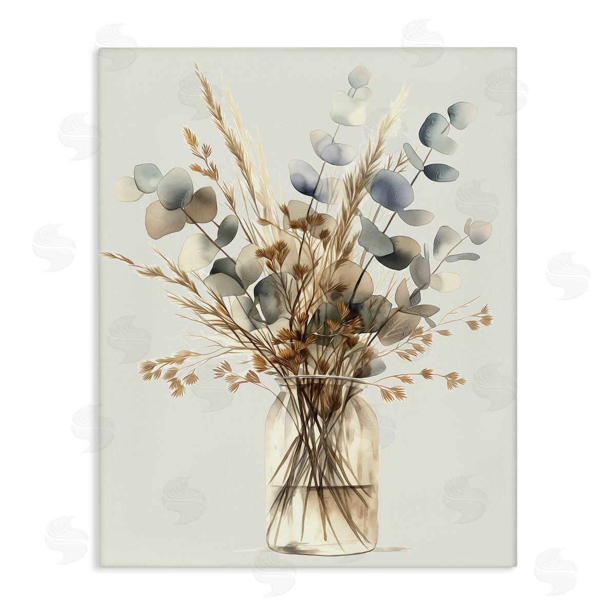 Opaque Eucalyptus Bouquet Canvas Wall Art, Home Decor by Steve Hunziker