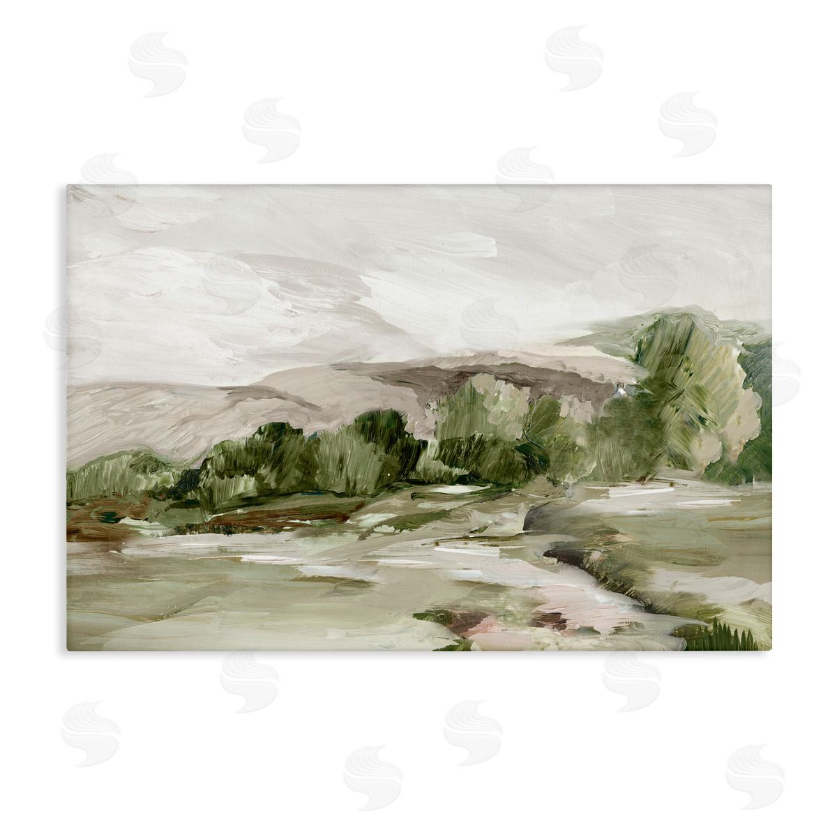 Tree Line From Afar Canvas Wall Art, Home Decor by Lera