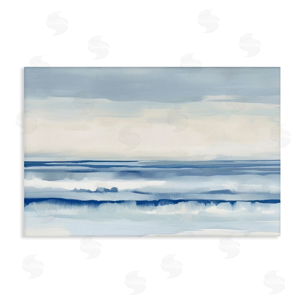 Abstract Layered Beach Waves Canvas Wall Art, Home Decor by Irena Orlov