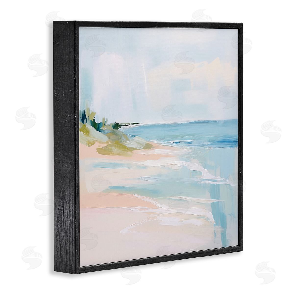 Abstract Beach Edge Black Frame Print Wall Art, Home Decor by Irena Orlov