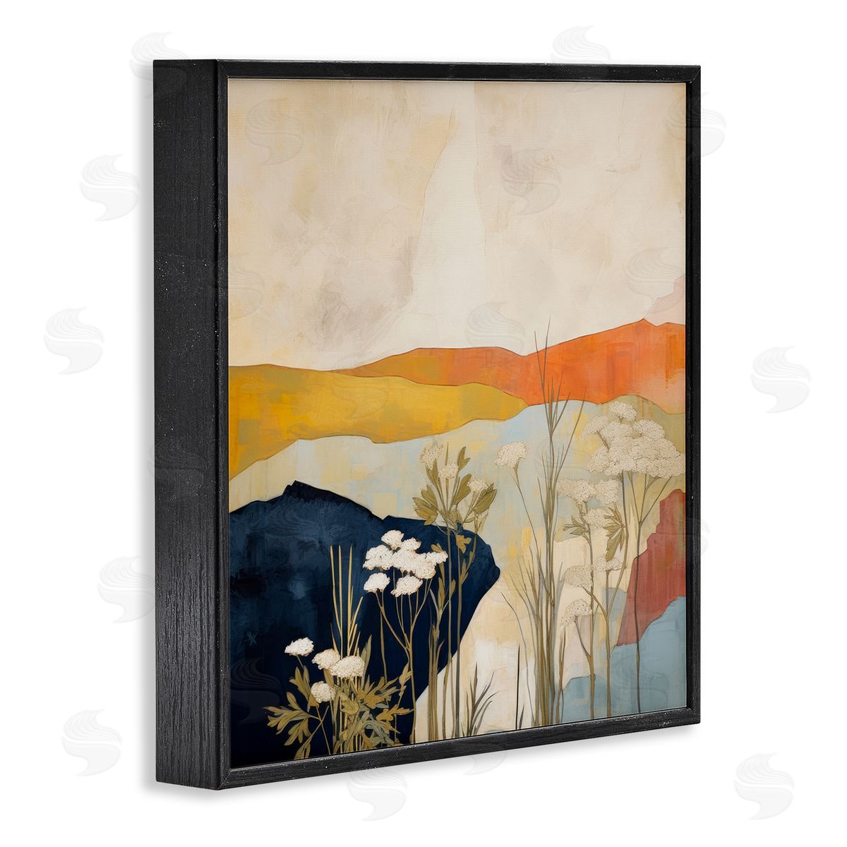 Complex Desert Layers Black Frame Print Wall Art, Home Decor by Irena Orlov