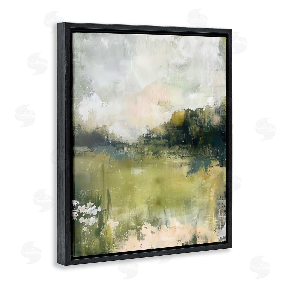 Scenic Faded Atmosphere Black Floating Frame Canvas Wall Art, Home Decor by Irena Orlov