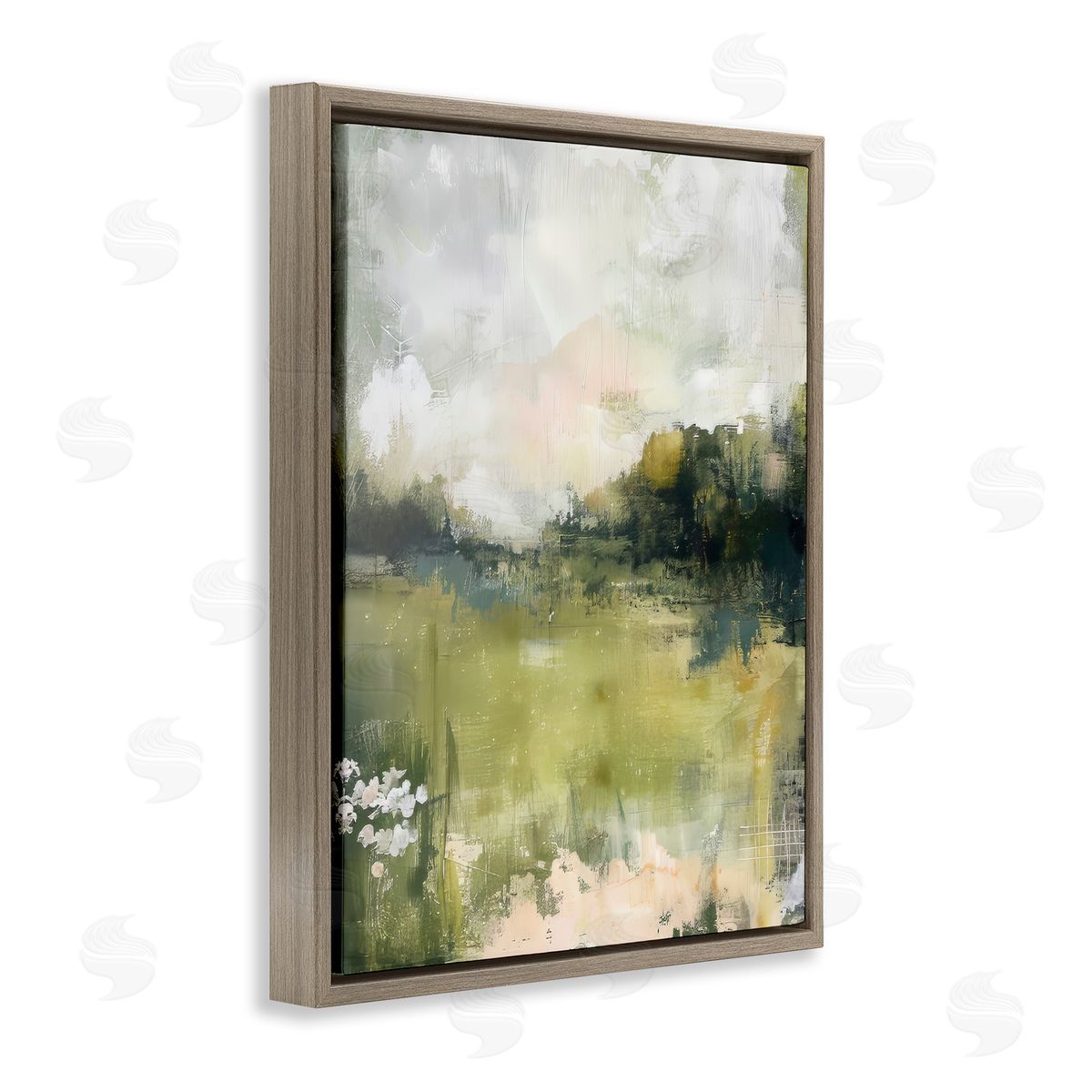 Scenic Faded Atmosphere Brown Floating Frame Canvas Wall Art, Home Decor by Irena Orlov