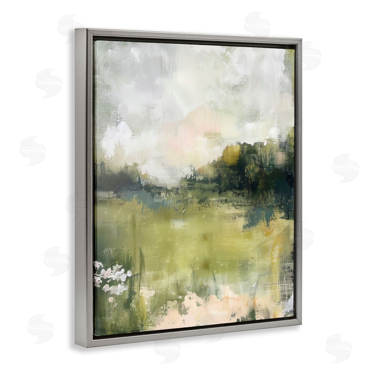 Scenic Faded Atmosphere Grey Floating Frame Canvas Wall Art, Home Decor by Irena Orlov