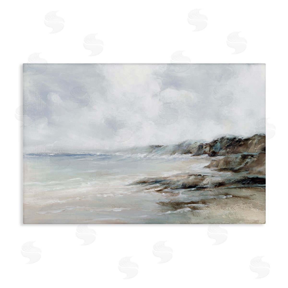 Classic Shoreline Cliffs Canvas Wall Art, Home Decor by Luna Mavis