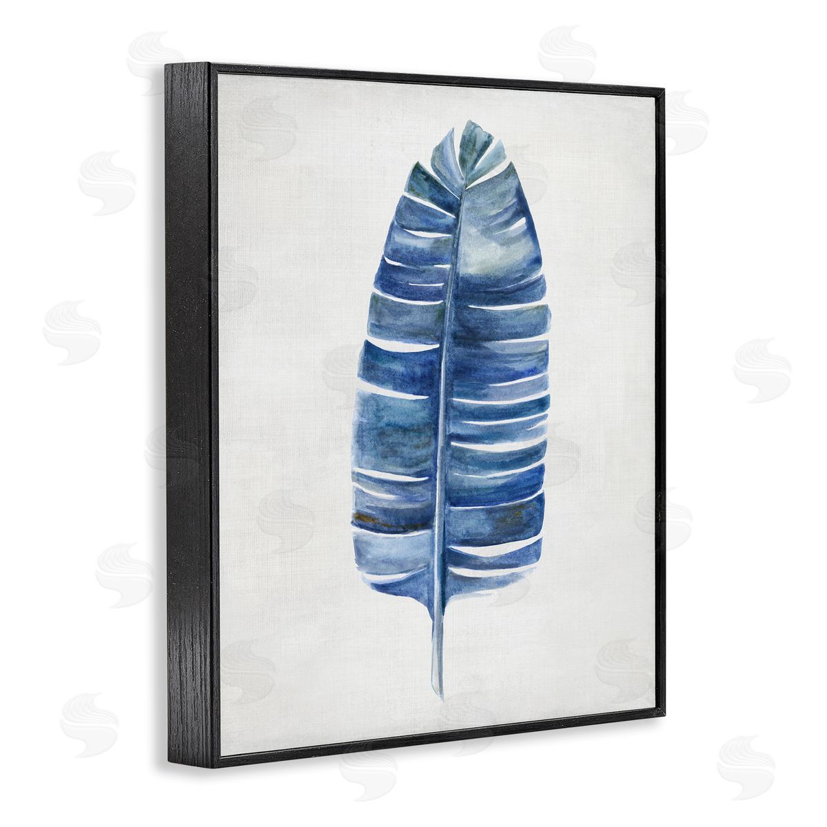 Single Fan Plant Sprig Black Frame Print Wall Art, Home Decor by Hannah Dawson