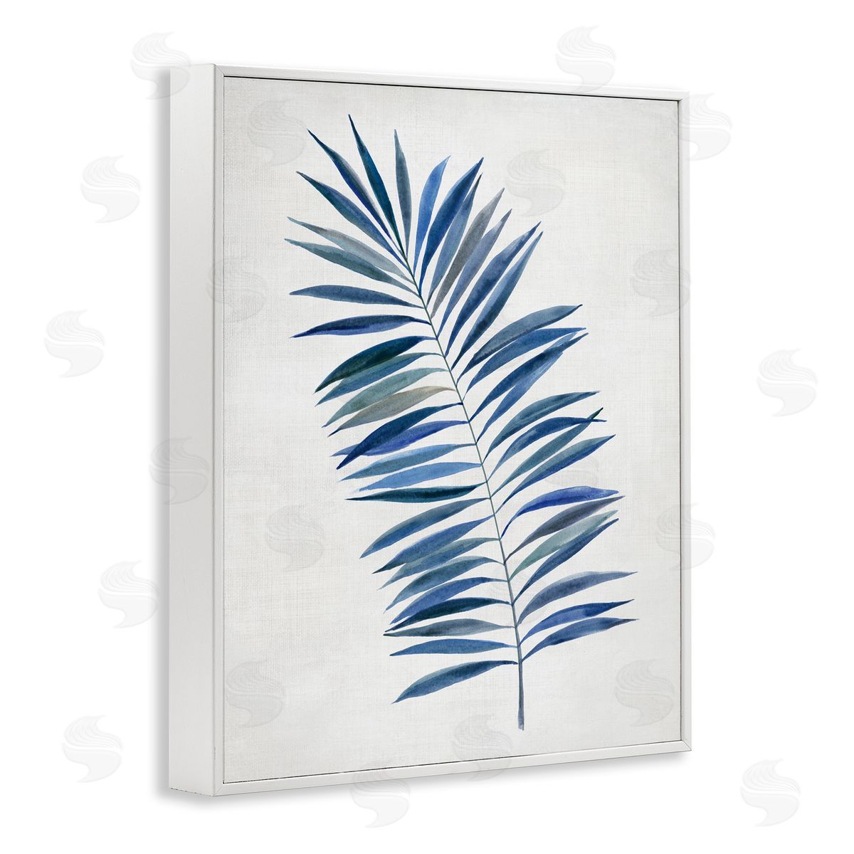 Simple Palm Leaf White Frame Print Wall Art, Home Decor by Hannah Dawson
