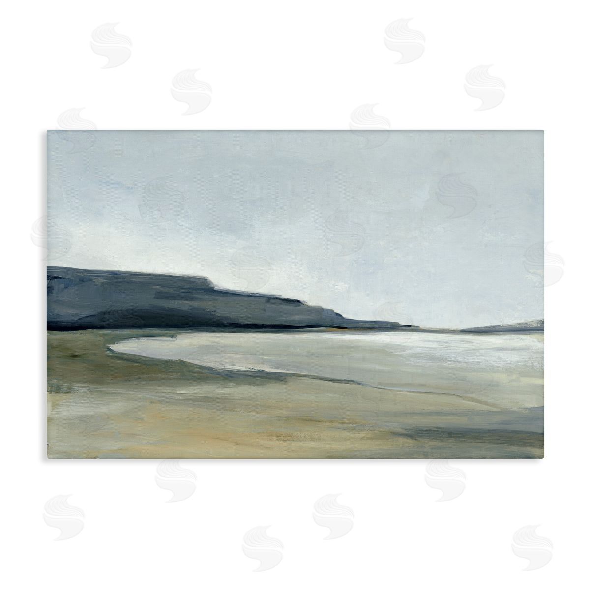 Muted Coastline Cliff Canvas Wall Art, Home Decor by Hannah Dawson