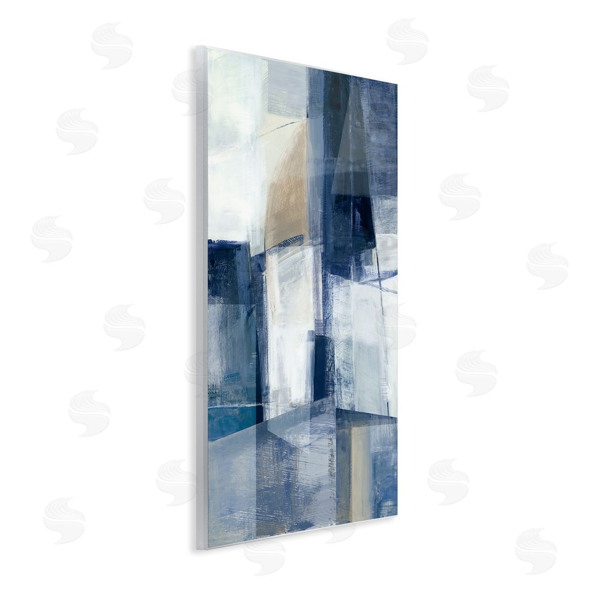 Dynamic Geometric Abstract Wood Plaque Wall Art, Home Decor by Hannah Dawson