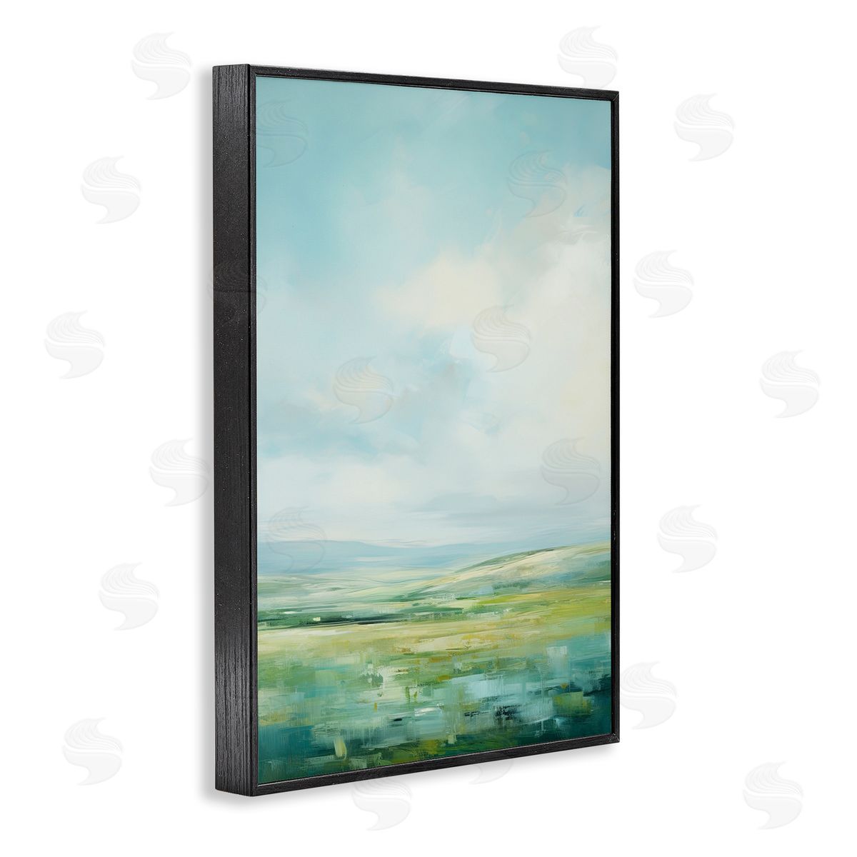 Scenic Countryside Clouds Black Frame Print Wall Art, Home Decor by Raymond Powers