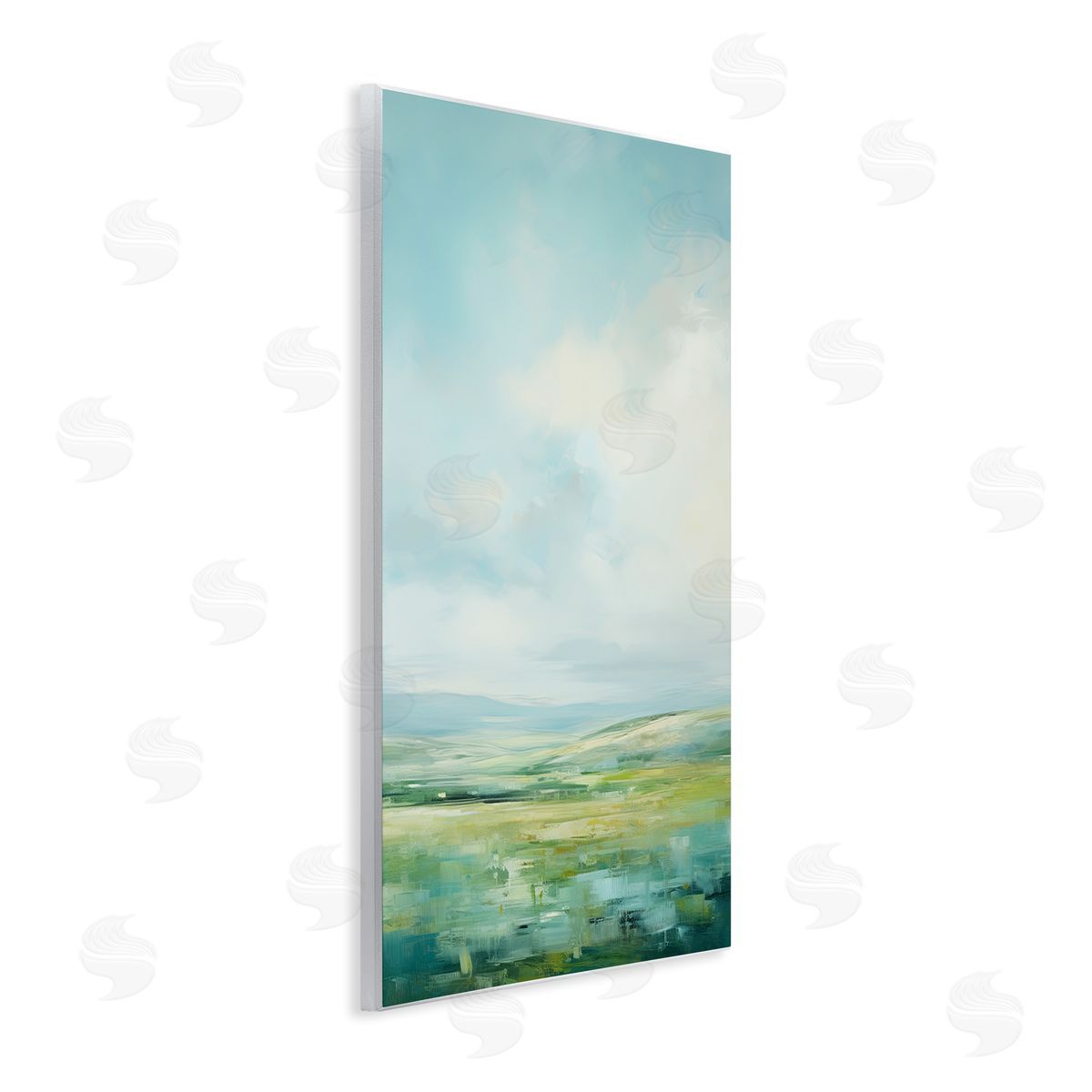 Scenic Countryside Clouds Wood Plaque Wall Art, Home Decor by Raymond Powers