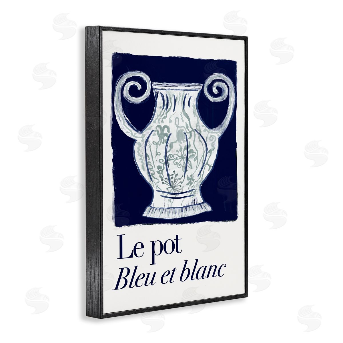 Le Pot Ornate Vase Black Frame Print Wall Art, Home Decor by cartissi