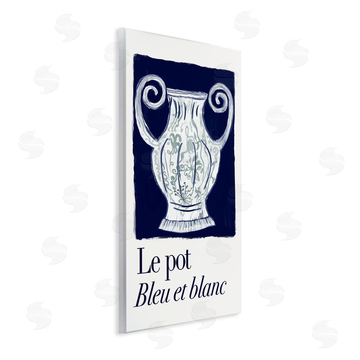 Le Pot Ornate Vase Wood Plaque Wall Art, Home Decor by cartissi