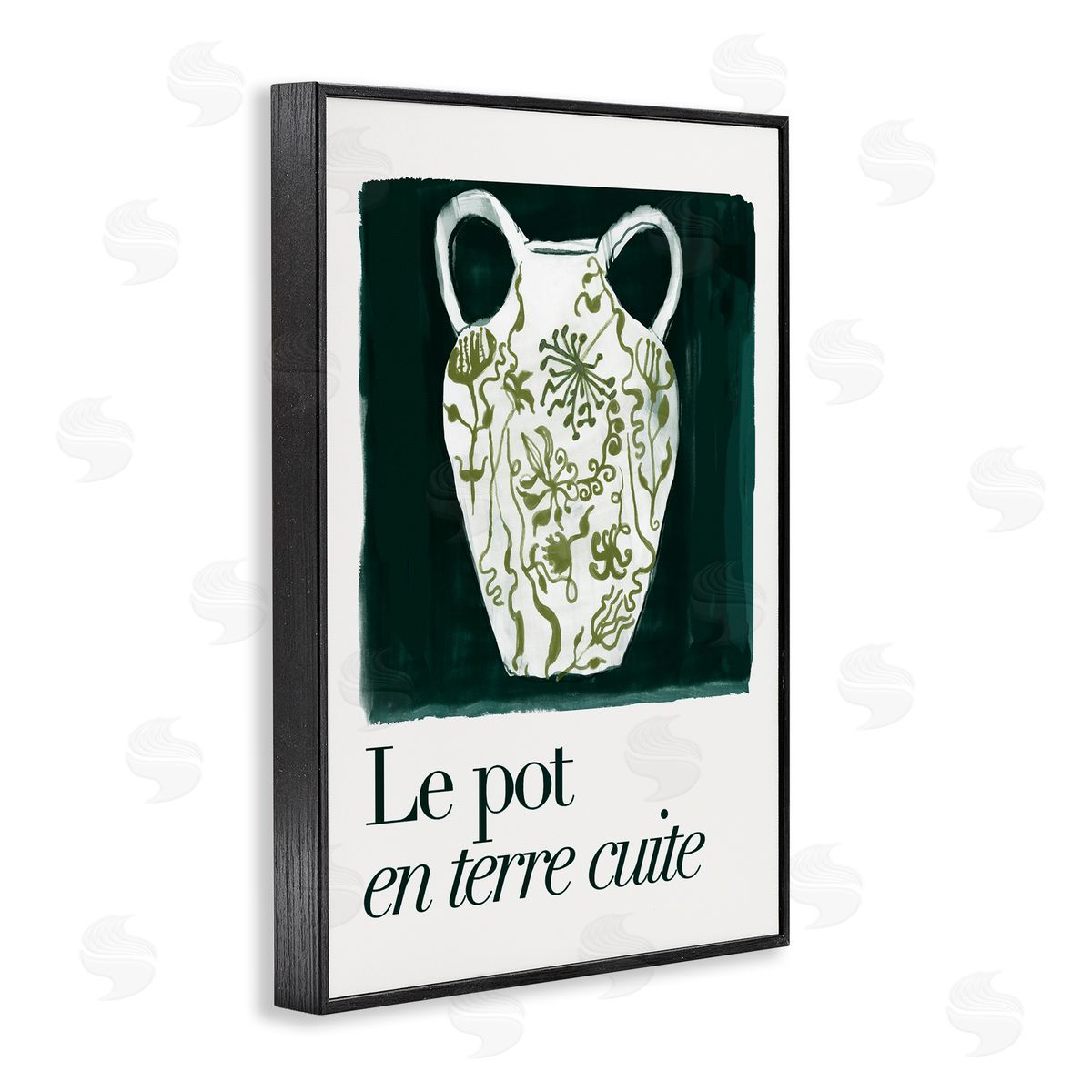 Floral Pot Vase Black Frame Print Wall Art, Home Decor by cartissi