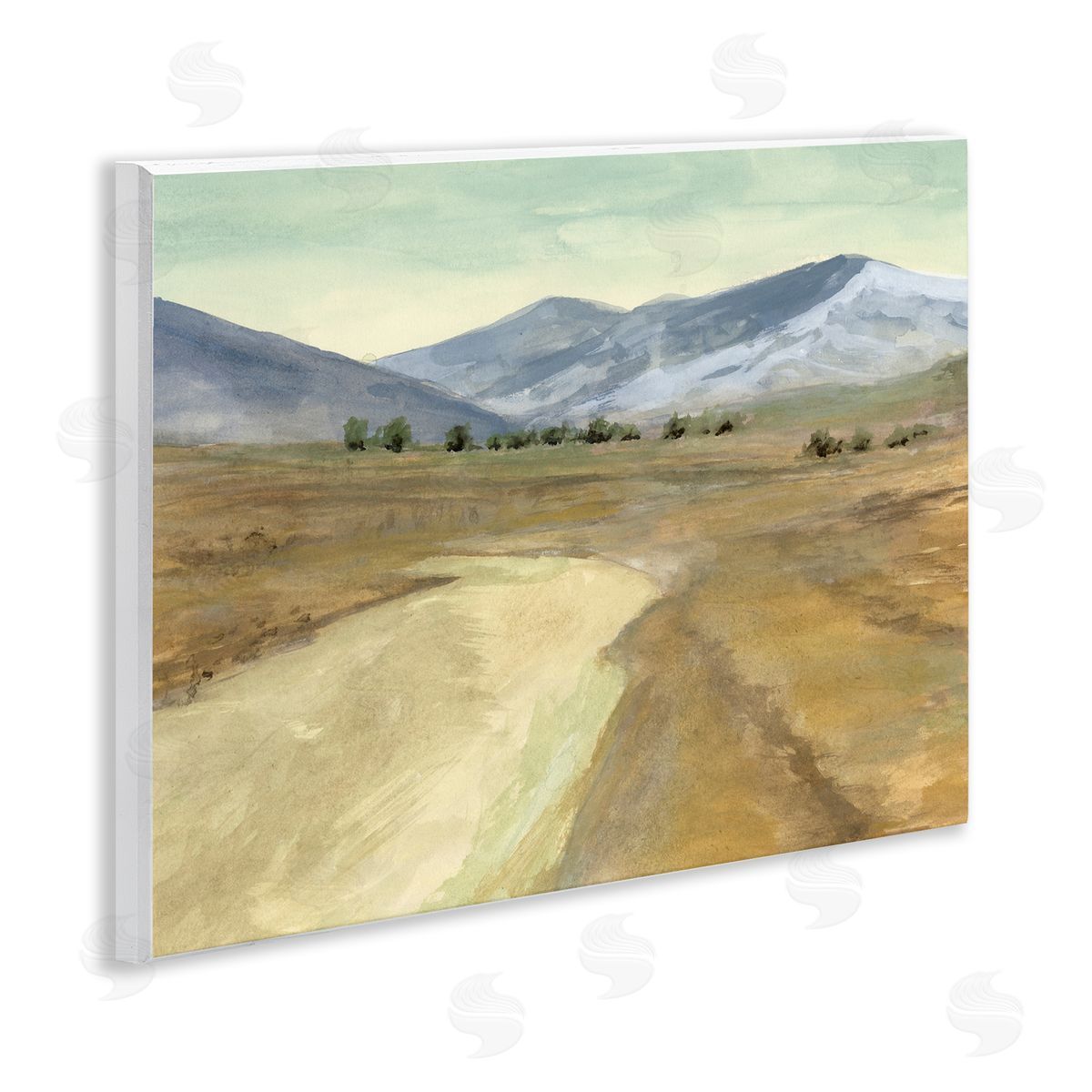 Distant Desert Mountains Wood Plaque Wall Art, Home Decor by Michael Willett